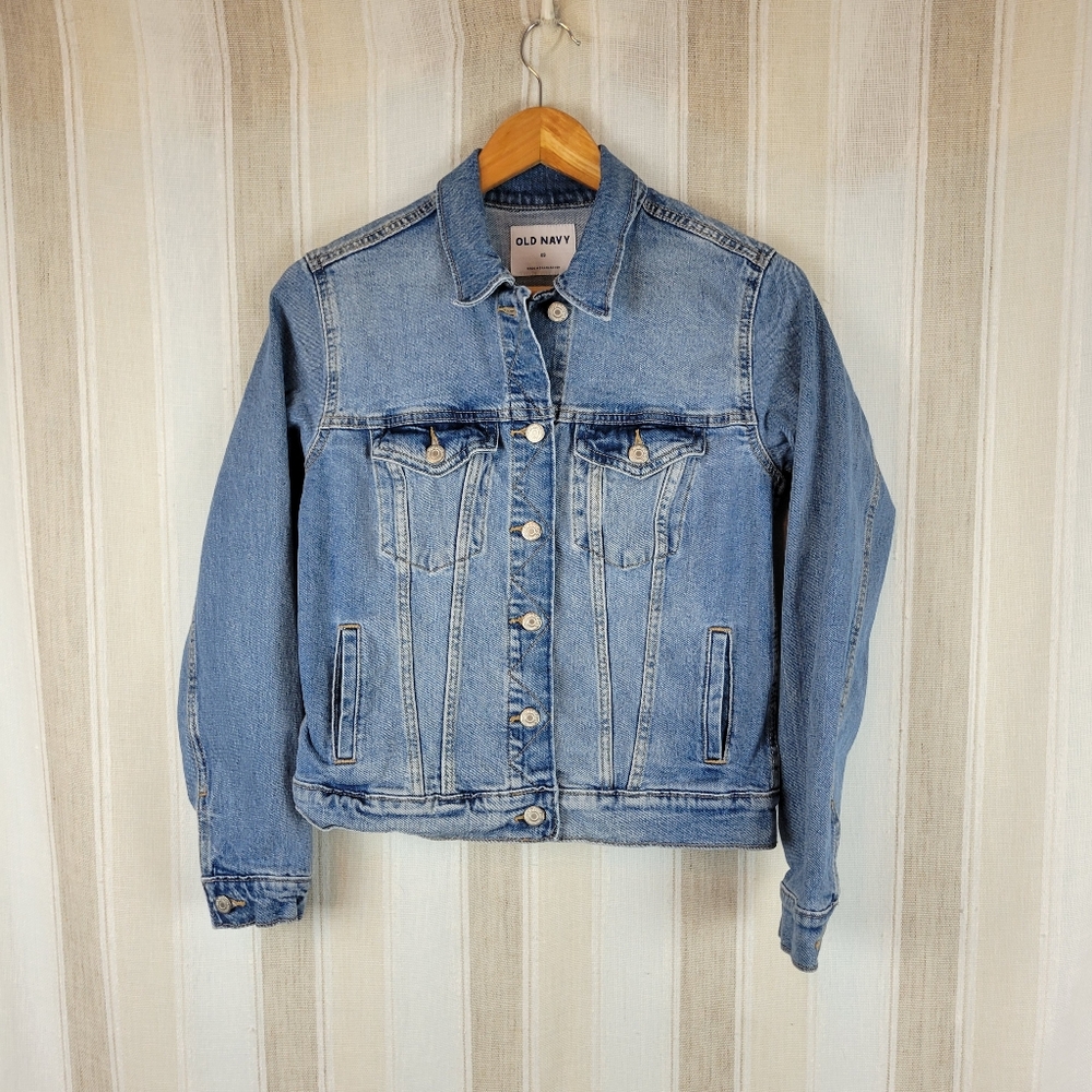 Old Navy Denim Jean Jacket Blue Size Extra Small